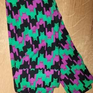 Lularoe Cat Bat Leggings for Halloween OS worn 2x